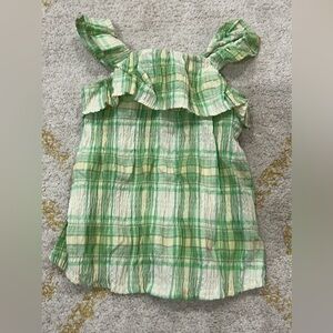 Zara Green and Yellow Plaid Kids Top
